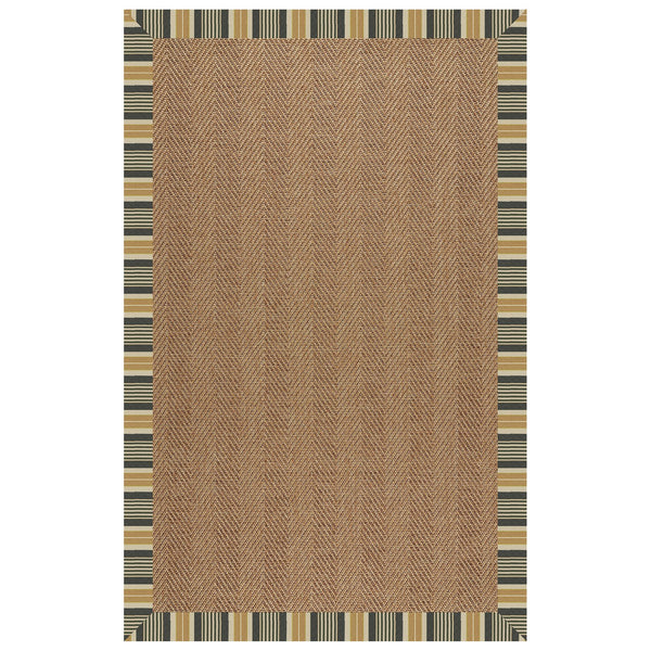 Capel Rugs Islamorada-herringbone Canvas Area Rug – Stylish, Durable, And Easy To Clean For Your Coastal Escape Long Hill Ebony 100% Olefin Base W,Border 2091rs07091000340
