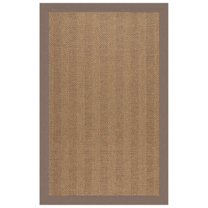 Capel Rugs Islamorada-herringbone Canvas Area Rug – Stylish, Durable, And Easy To Clean For Your Coastal Escape Classic Stone 100% Olefin Base W,Border 2091rs07090709352