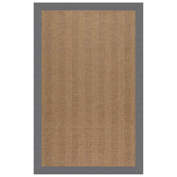 Capel Rugs Islamorada-herringbone Canvas Area Rug – Stylish, Durable, And Easy To Clean For Your Coastal Escape Canvas Charcoal 100% Olefin Base W,Border 2091rs07091000355