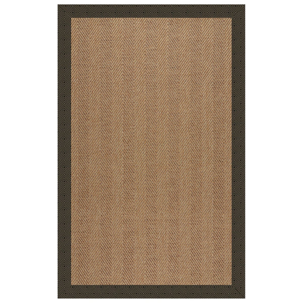 Capel Rugs Islamorada-herringbone Canvas Area Rug – Stylish, Durable, And Easy To Clean For Your Coastal Escape Fortuna Lava 100% Olefin Base W,Border 2091rs07091000394