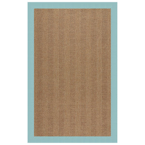 Capel Rugs Islamorada-herringbone Canvas Area Rug – Stylish, Durable, And Easy To Clean For Your Coastal Escape Canvas Aquatic 100% Olefin Base W,Border 2091rs07090709429