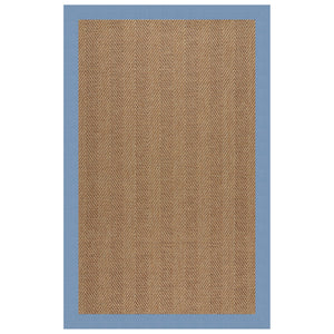 Capel Rugs Islamorada-herringbone Canvas Area Rug – Stylish, Durable, And Easy To Clean For Your Coastal Escape Canvas Air Blue 100% Olefin Base W,Border 2091rs07091000437