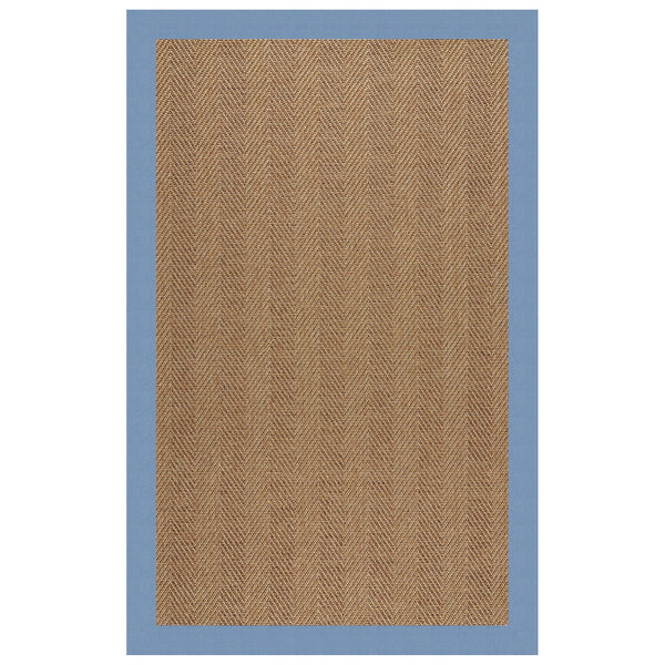 Capel Rugs Islamorada-herringbone Canvas Area Rug – Stylish, Durable, And Easy To Clean For Your Coastal Escape Canvas Air Blue 100% Olefin Base W,Border 2091rs07091000437