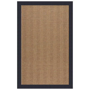 Capel Rugs Islamorada-herringbone Canvas Area Rug – Stylish, Durable, And Easy To Clean For Your Coastal Escape Canvas Navy 100% Olefin Base W,Border 2091rs10001400497