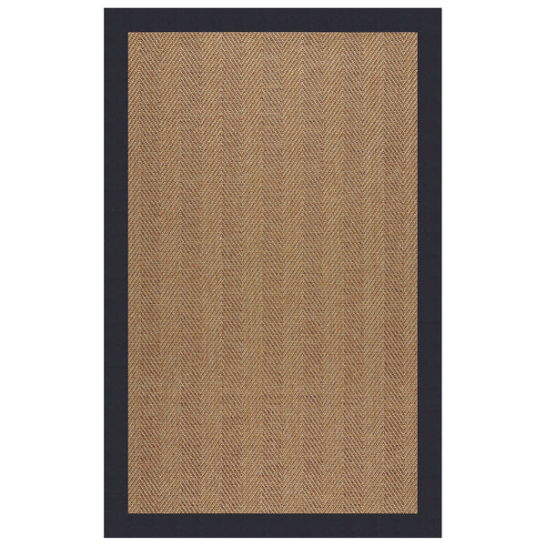 Capel Rugs Islamorada-herringbone Canvas Area Rug – Stylish, Durable, And Easy To Clean For Your Coastal Escape Canvas Navy 100% Olefin Base W,Border 2091rs10001400497