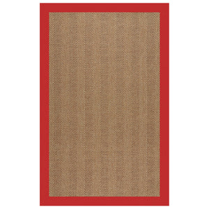 Capel Rugs Islamorada-herringbone Canvas Area Rug – Stylish, Durable, And Easy To Clean For Your Coastal Escape Canvas Jockey Red 100% Olefin Base W,Border 2091rs07091000527