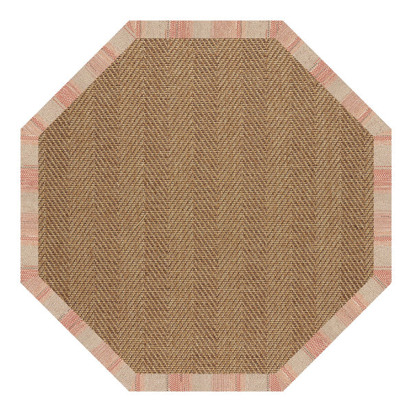 Capel Rugs Islamorada-herringbone Canvas Area Rug – Stylish, Durable, And Easy To Clean For Your Coastal Escape Sicily Vino 100% Olefin Base W,Border 2091gs0709569