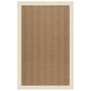 Capel Rugs Islamorada-herringbone Canvas Area Rug – Stylish, Durable, And Easy To Clean For Your Coastal Escape Canvas Sand 100% Olefin Base W,Border 2091rs07091000712