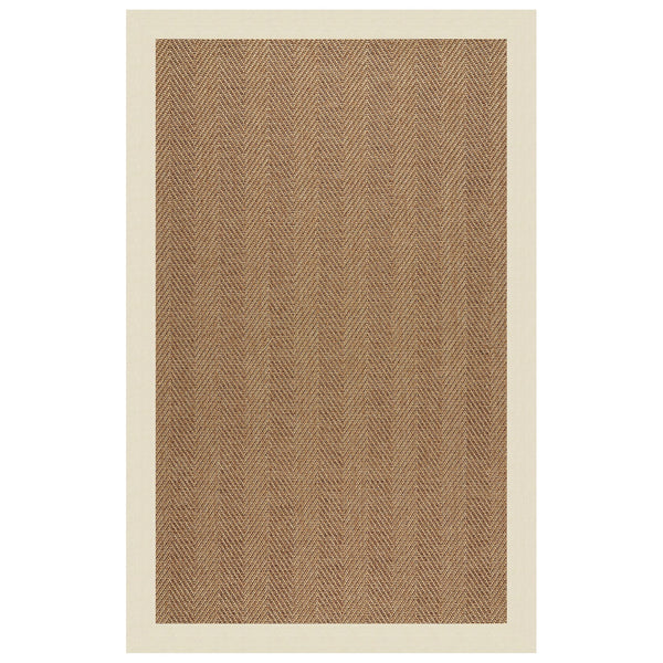 Capel Rugs Islamorada-herringbone Canvas Area Rug – Stylish, Durable, And Easy To Clean For Your Coastal Escape Canvas Sand 100% Olefin Base W,Border 2091rs07091000712