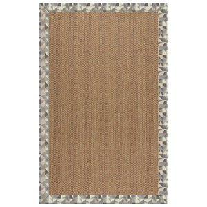 Capel Rugs Islamorada-herringbone Canvas Area Rug – Stylish, Durable, And Easy To Clean For Your Coastal Escape Geo Bronze 100% Olefin Base W,Border 2091rs07091000726
