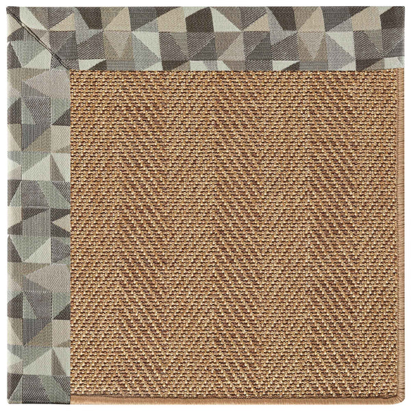 Capel Rugs Islamorada-herringbone Canvas Area Rug – Stylish, Durable, And Easy To Clean For Your Coastal Escape Geo Bronze 100% Olefin Base W,Border 2091rs07091000726