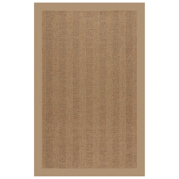 Capel Rugs Islamorada-herringbone Canvas Area Rug – Stylish, Durable, And Easy To Clean For Your Coastal Escape Canvas Camel 100% Olefin Base W,Border 2091rs07090709727