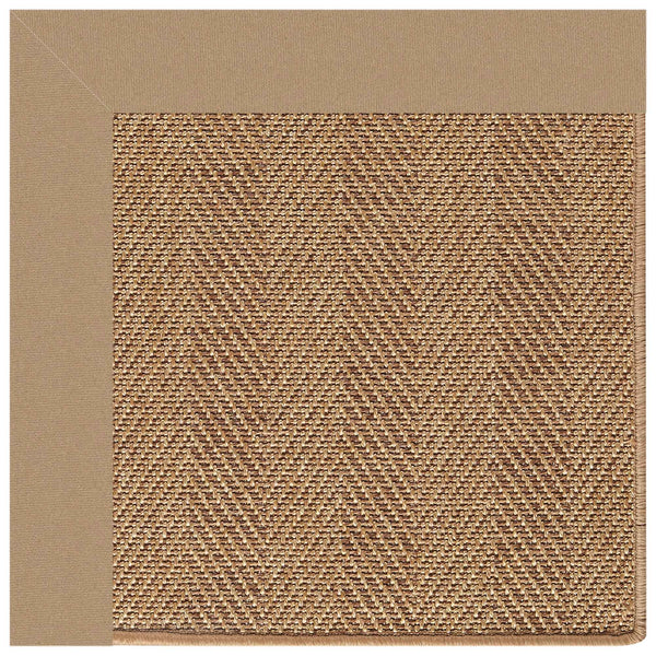 Capel Rugs Islamorada-herringbone Canvas Area Rug – Stylish, Durable, And Easy To Clean For Your Coastal Escape Canvas Camel 100% Olefin Base W,Border 2091rs07090709727
