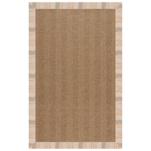 Capel Rugs Islamorada-herringbone Canvas Area Rug – Stylish, Durable, And Easy To Clean For Your Coastal Escape Sicily Sparrow 100% Olefin Base W,Border 2091rs07090709738