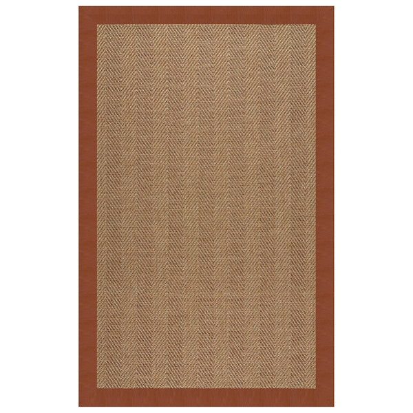 Capel Rugs Islamorada-herringbone Canvas Area Rug – Stylish, Durable, And Easy To Clean For Your Coastal Escape Classic Saddle 100% Olefin Base W,Border 2091rs07091000742