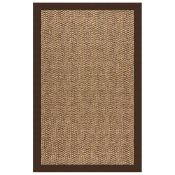 Capel Rugs Islamorada-herringbone Canvas Area Rug – Stylish, Durable, And Easy To Clean For Your Coastal Escape Canvas Bay Brown 100% Olefin Base W,Border 2091rs07091000787