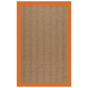 Capel Rugs Islamorada-herringbone Canvas Area Rug – Stylish, Durable, And Easy To Clean For Your Coastal Escape Canvas Tangerine 100% Olefin Base W,Border 2091rs07090709815