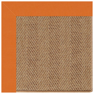 Capel Rugs Islamorada-herringbone Canvas Area Rug – Stylish, Durable, And Easy To Clean For Your Coastal Escape Canvas Tangerine 100% Olefin Base W,Border 2091rs07091000815