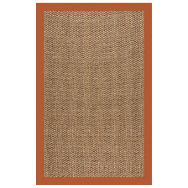 Capel Rugs Islamorada-herringbone Canvas Area Rug – Stylish, Durable, And Easy To Clean For Your Coastal Escape Canvas Rust 100% Olefin Base W,Border 2091rs07091000837