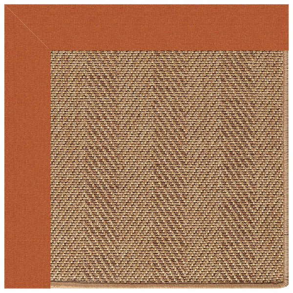 Capel Rugs Islamorada-herringbone Canvas Area Rug – Stylish, Durable, And Easy To Clean For Your Coastal Escape Canvas Rust 100% Olefin Base W,Border 2091rs07091000837