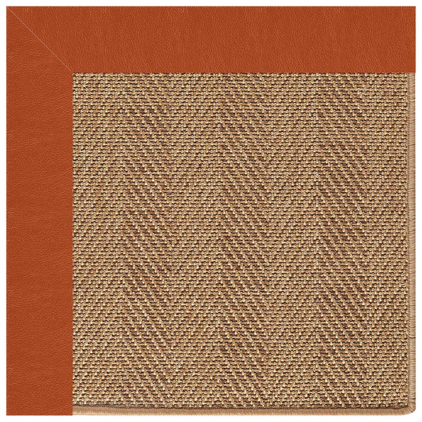 Capel Rugs Islamorada-herringbone Canvas Area Rug – Stylish, Durable, And Easy To Clean For Your Coastal Escape Classic Persimmon 100% Olefin Base W,Border 2091gs0709846