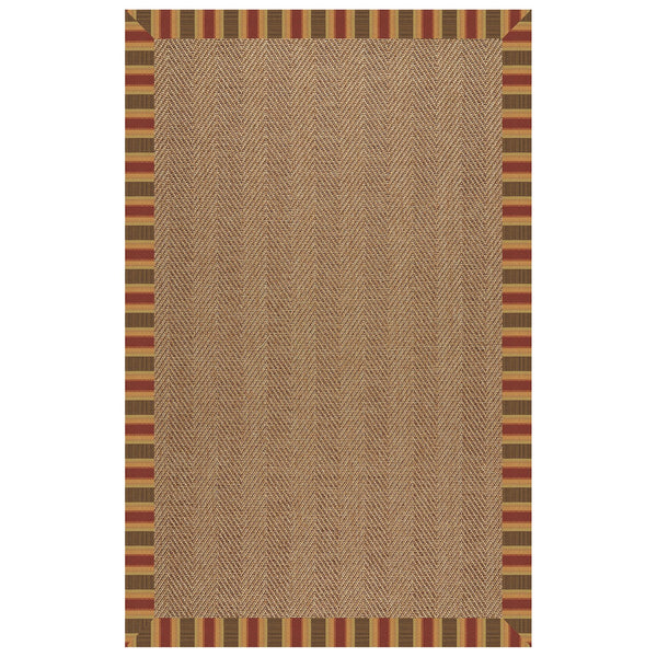 Capel Rugs Islamorada-herringbone Canvas Area Rug – Stylish, Durable, And Easy To Clean For Your Coastal Escape Dimone Sequoia 100% Olefin Base W,Border 2091rs07090709848
