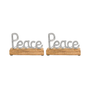 Peace Table Décor - Sawyer White 209147 Elk Home