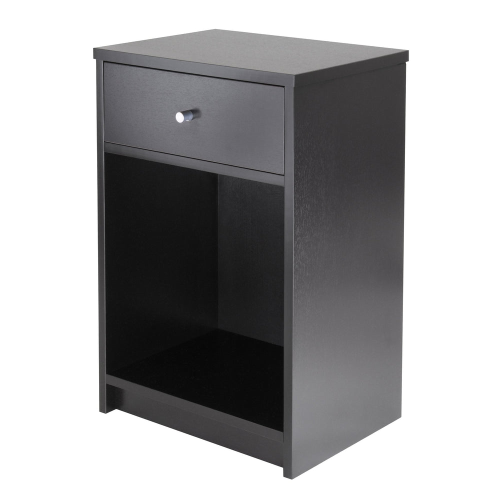 Winsome Wood Squamish 1-drawer Nightstand - Elegant Black Accent Table For Bedroom Storage & Organization Black Composite Wood 20914-winsome-wood