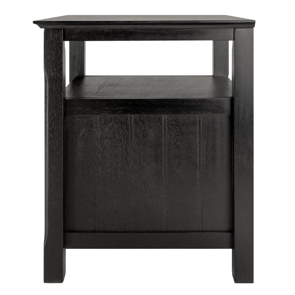 Winsome Wood Timber Nightstand With Drawer & Shelf - Elegant Black Accent Table For Bedroom Or Living Room Use Black Solid ,Composite Wood 20920-winsome-wood