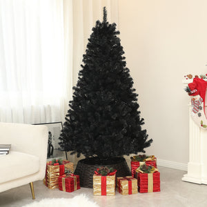 English Elm Homcom 6Ft Tall Unlit Artificial Christmas Tree With 1000 Branch Tips, Auto-Open Design, Steel Base W2225P249629