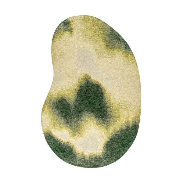 Louis de Poortere Meditation Collection Aquarelle Watercolor Area Rug Artful Organic Accent for Living Rooms Leaf 7'9 x 11'2 120029