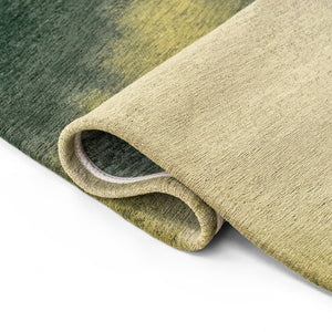 Louis de Poortere Meditation Collection Aquarelle Watercolor Area Rug Artful Organic Accent for Living Rooms Leaf 7'9 x 11'2 120029