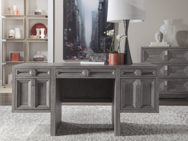 Lexington Artistica Home Mercury Eight-cube Etagere: Modern Bookcase With Unique Mixed Media Design And Stunning Finishes Gray Brown Wood 2025-991c