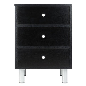 Winsome Wood Daniel Nightstand With 3 Drawers - Sleek Black & Slate Gray Accent Table For Bedroom Or Living Room Black ,Slate Gray Composite Wood 20933-winsome-wood