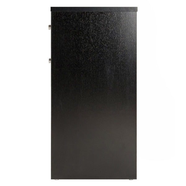 Winsome Wood Ava Accent Table With 2 Drawers & Open Shelf - Stylish Black Nightstand For Living Room Or Bedroom Black Composite Wood 20936-winsome-wood