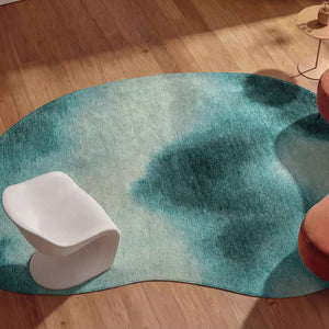 Louis de Poortere Meditation Collection Aquarelle Watercolor Area Rug Artful Organic Accent for Living Rooms Storms 7'9 x 11'2 120031
