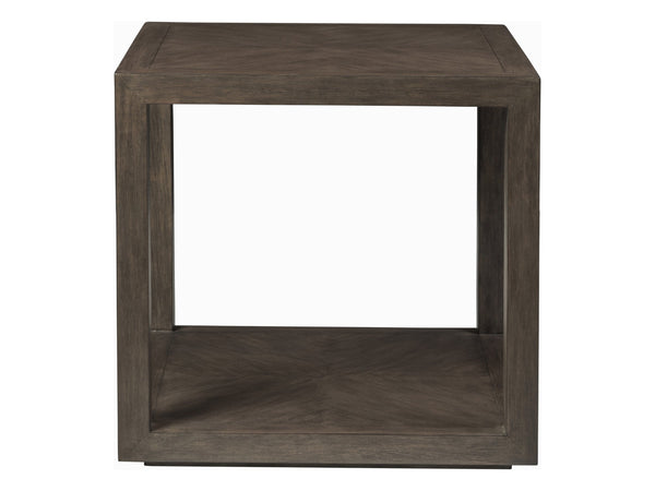 Lexington Artistica Home Credence Square End Table - Elegant Mahogany Design With Wire Brushed Finish For Modern Living Spaces Antico Wood 2094-957-39