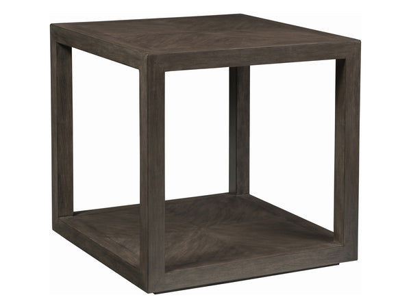 Lexington Artistica Home Credence Square End Table - Elegant Mahogany Design With Wire Brushed Finish For Modern Living Spaces Antico Wood 2094-957-39