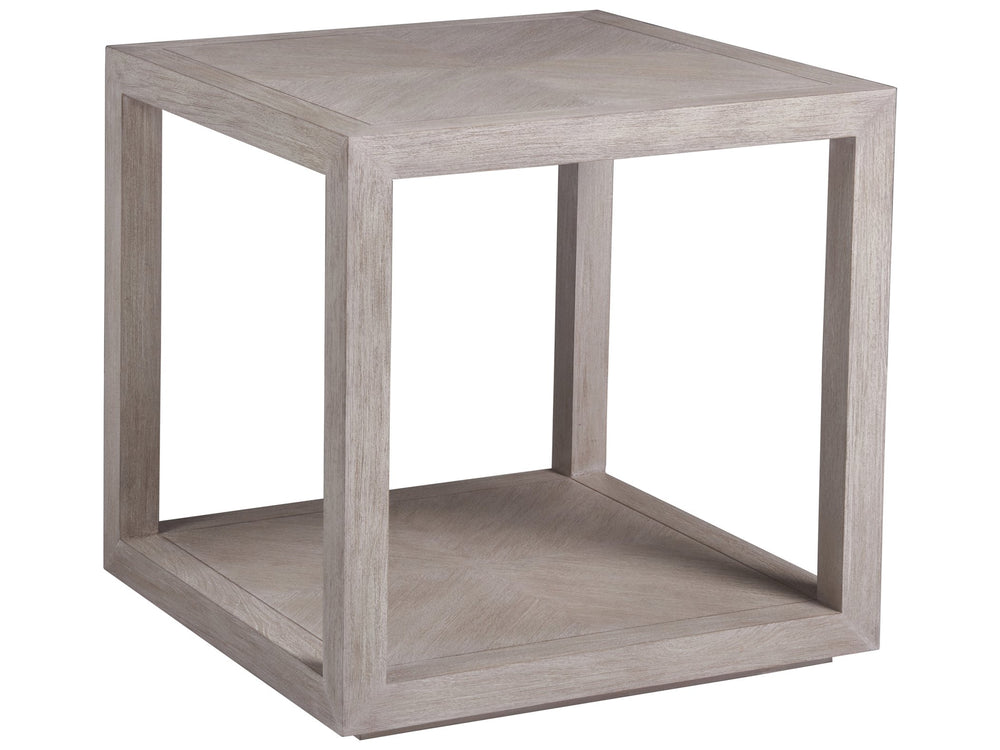 Lexington Artistica Home Credence Square End Table - Elegant Mahogany Design With Wire Brushed Finish For Modern Living Spaces Grigio Wood 2094-957-41