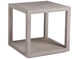 Lexington Artistica Home Credence Square End Table - Elegant Mahogany Design With Wire Brushed Finish For Modern Living Spaces Bianco Wood 2094-957-40
