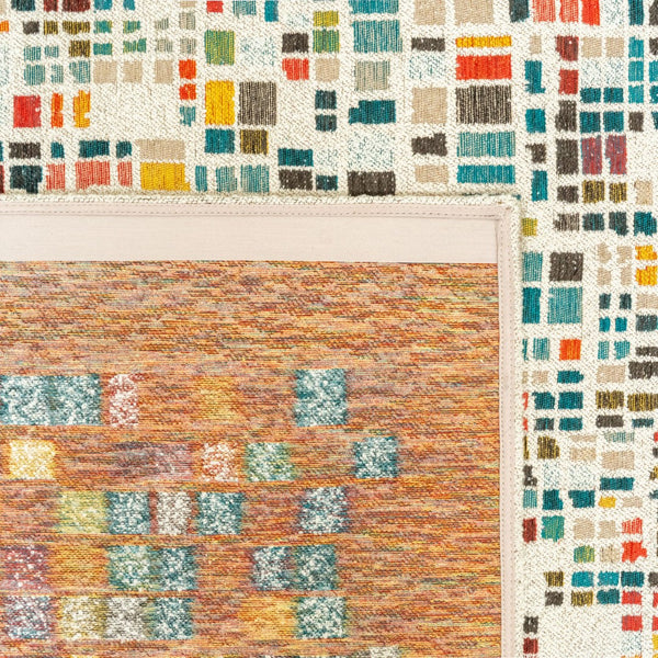 Louis de Poortere Gallery Collection Cubik Abstract Grid Area Rug for Modern Living Rooms and Office Spaces United 5'7 x 7'10 119880