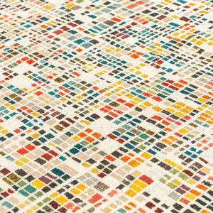 Louis de Poortere Gallery Collection Cubik Abstract Grid Area Rug for Modern Living Rooms and Office Spaces United 5'7 x 7'10 119880