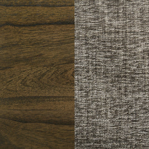 English Elm Maxine Solid Wood Counter Height Dining Chairs Set of 2 — Gray Upholstered Seats, Brown Finish, Comfortable Footrest B062P375406