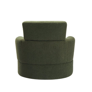 English Elm 360° Swivel Chair - Cozy Upholstered Barrel Accent Chair With Adjustable Headrest For Modern Living Spaces N719P272676F