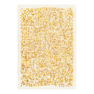 Louis de Poortere Gallery Collection Cubik Abstract Grid Area Rug for Modern Living Rooms and Office Spaces Noon 4'7 x 6'7 119888