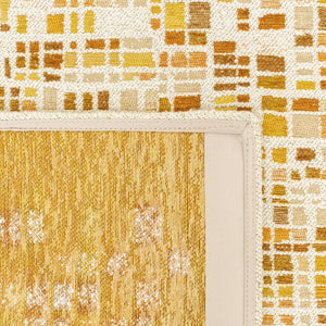 Louis de Poortere Gallery Collection Cubik Abstract Grid Area Rug for Modern Living Rooms and Office Spaces Noon 4'7 x 6'7 119888