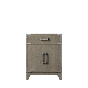 English Elm Grey Oak Single Bath Vanity - 24" Modern Design With Soft-Close Doors & Ample Storage Space B2731P259743