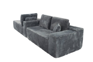 English Elm Cloud Sectional Couch - Modern L-Shaped Chaise, Plush Corduroy Sofa For Effortless Comfort & Style W3975S00004