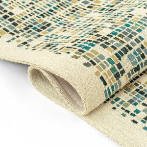 Louis de Poortere Gallery Collection Cubik Abstract Grid Area Rug for Modern Living Rooms and Office Spaces Midnight 4'7 x 6'7 119882