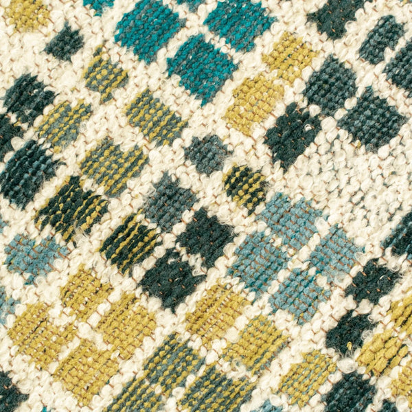 Louis de Poortere Gallery Collection Cubik Abstract Grid Area Rug for Modern Living Rooms and Office Spaces Midnight 4'7 x 6'7 119882
